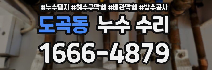 도곡동 누수 수리