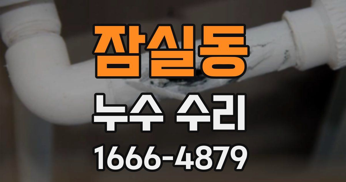 잠실동 누수 수리