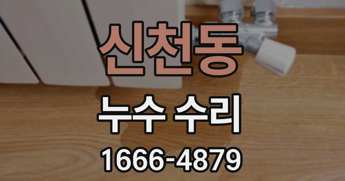 신천동 누수 수리