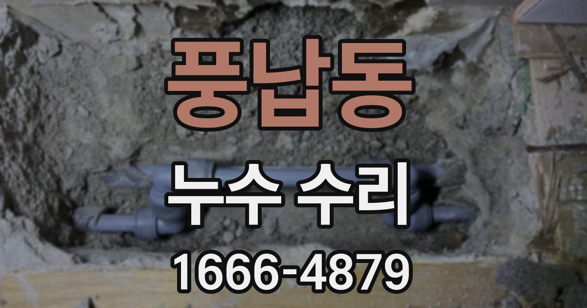 풍납동 누수 수리