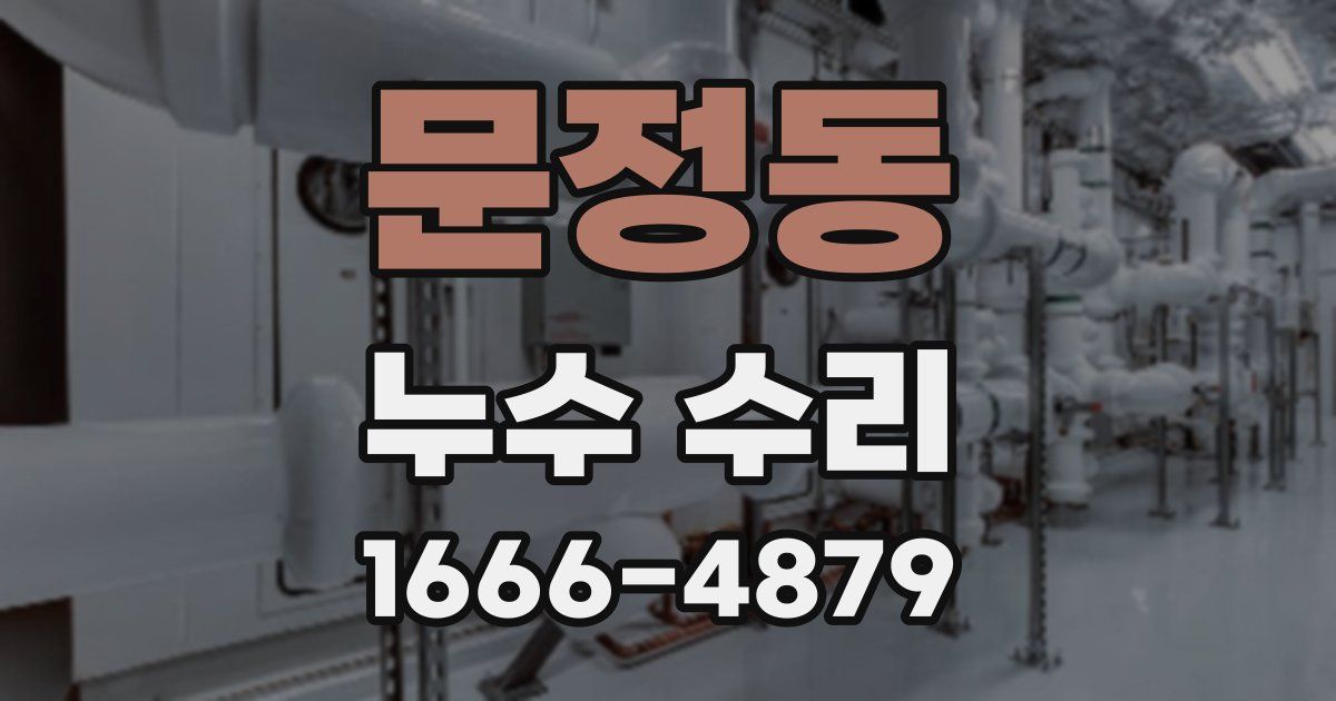 문정동 누수 수리