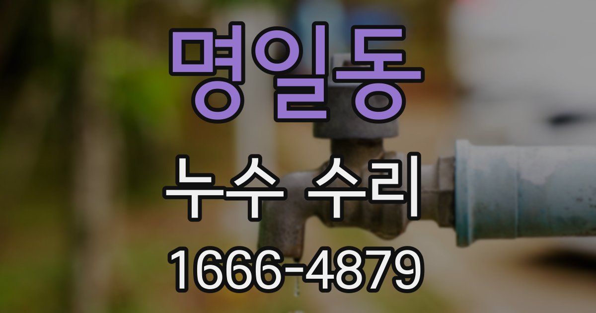 명일동 누수 수리