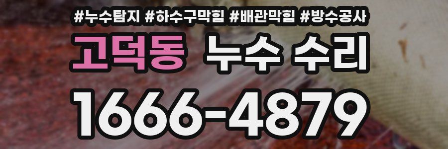 고덕동 누수 수리