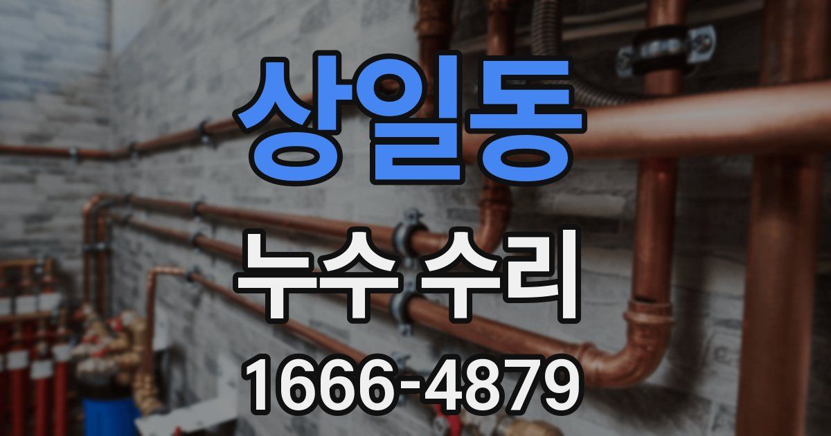 상일동 누수 수리
