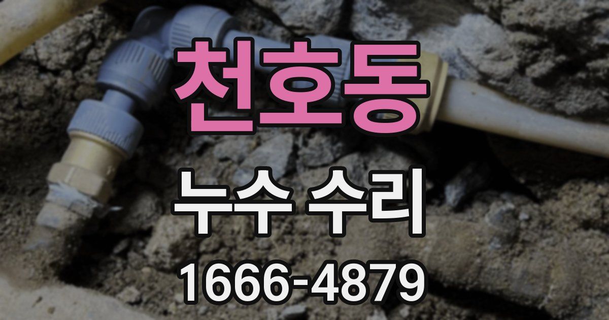 천호동 누수 수리
