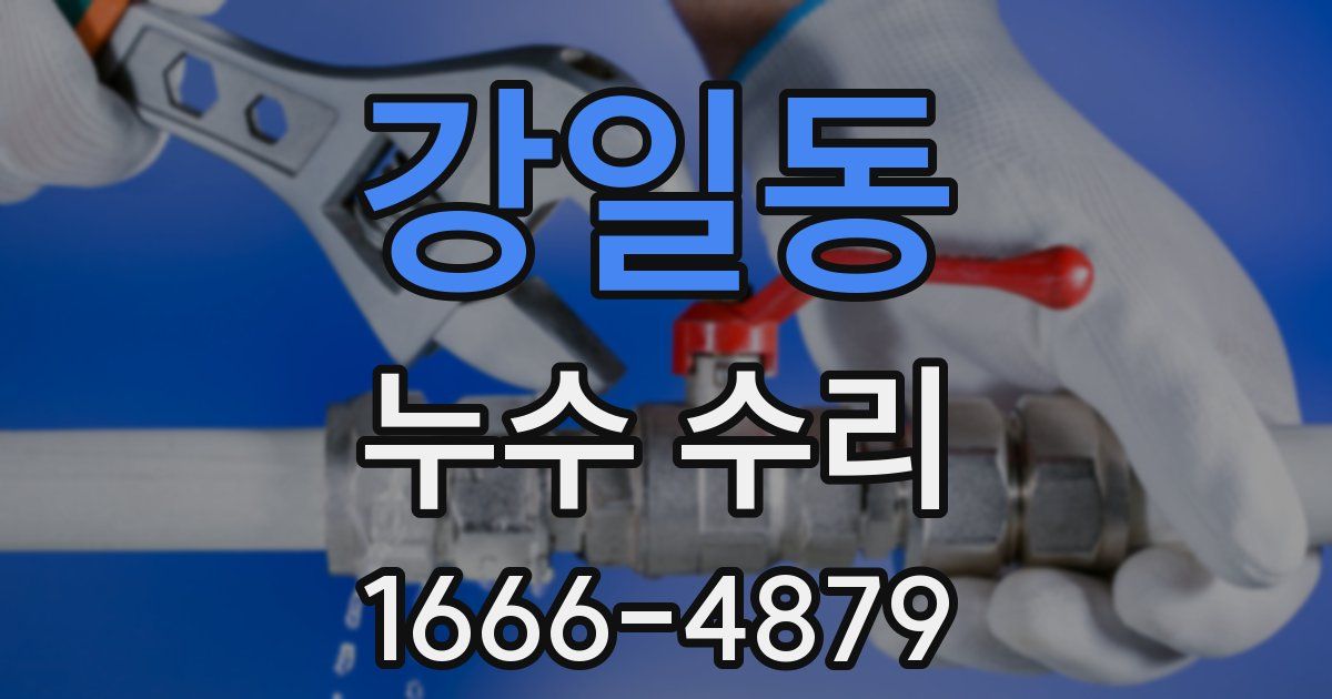 강일동 누수 수리