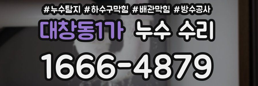 대창동1가 누수 수리