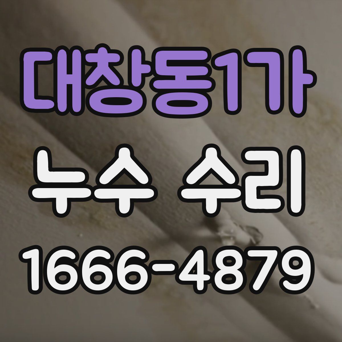 대창동1가 누수 수리