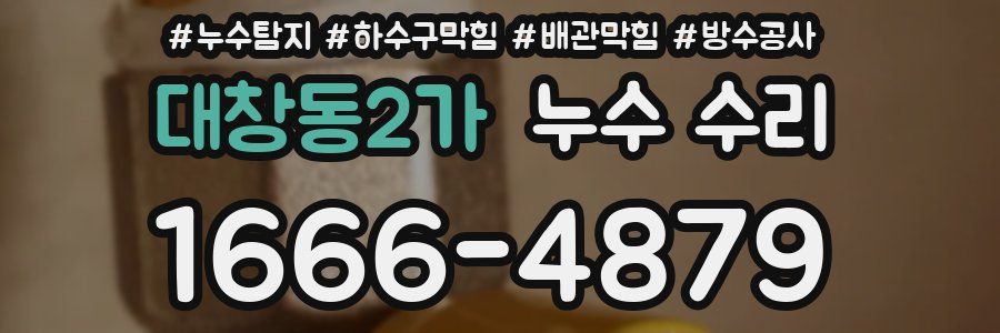 대창동2가 누수 수리