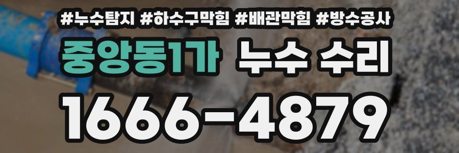 중앙동1가 누수 수리