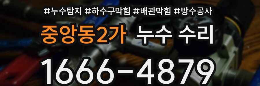 중앙동2가 누수 수리