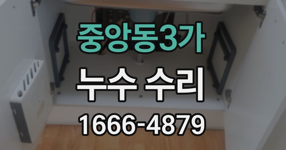 중앙동3가 누수 수리