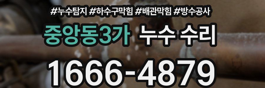 중앙동3가 누수 수리