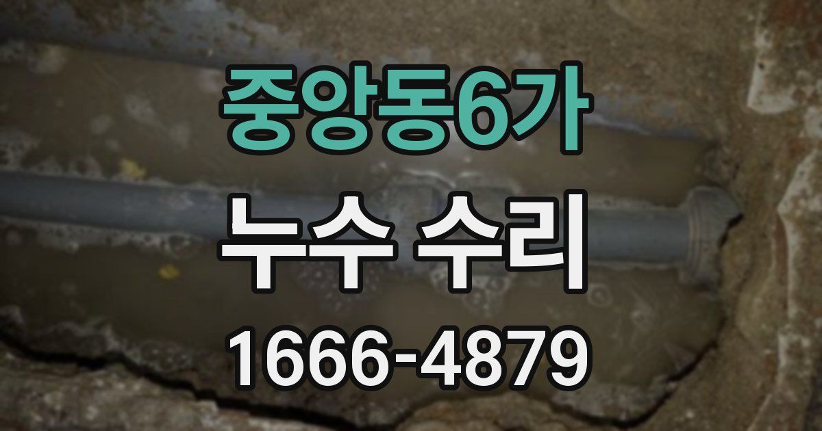 중앙동6가 누수 수리