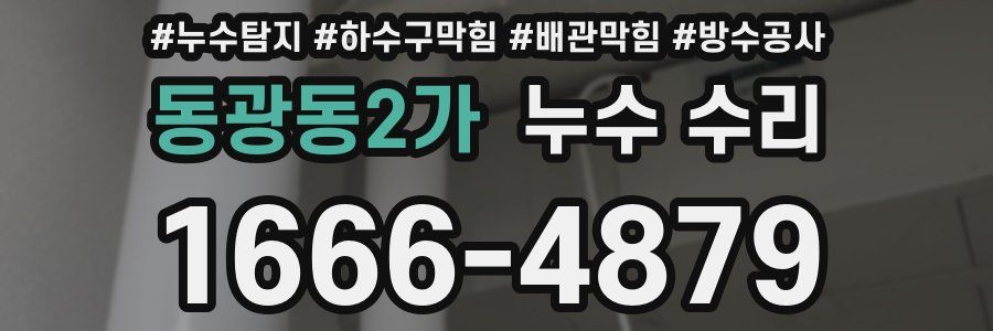 동광동2가 누수 수리