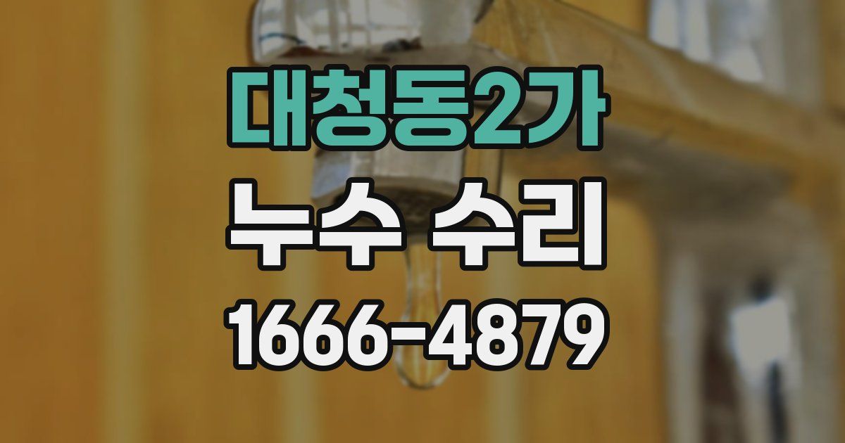 대청동2가 누수 수리