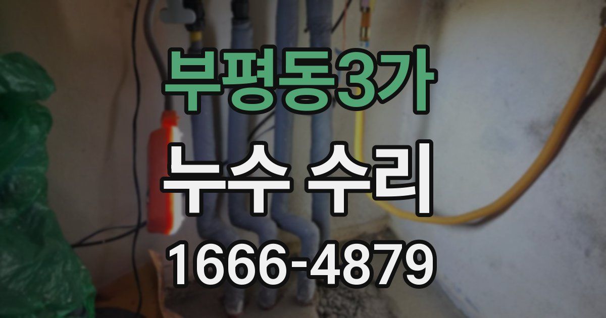 부평동3가 누수 수리