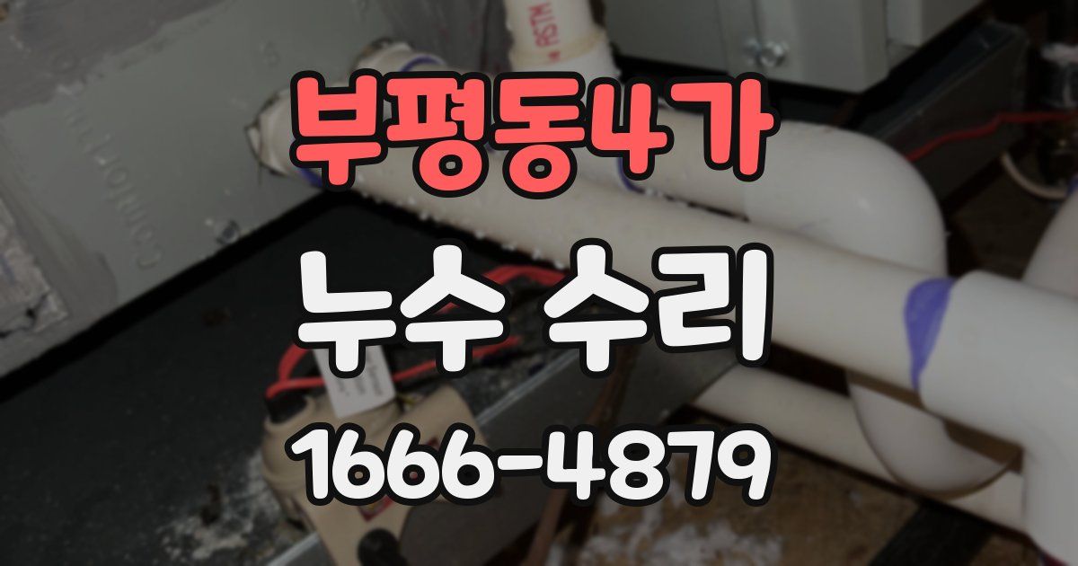 부평동4가 누수 수리