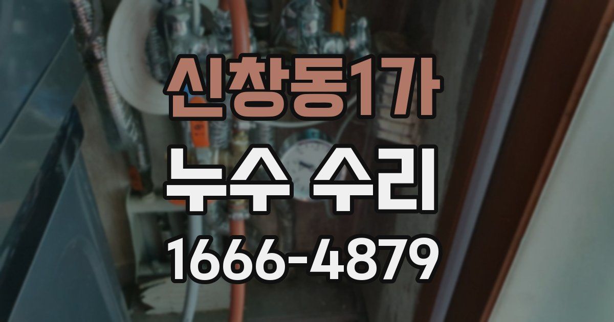 신창동1가 누수 수리