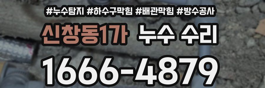 신창동1가 누수 수리