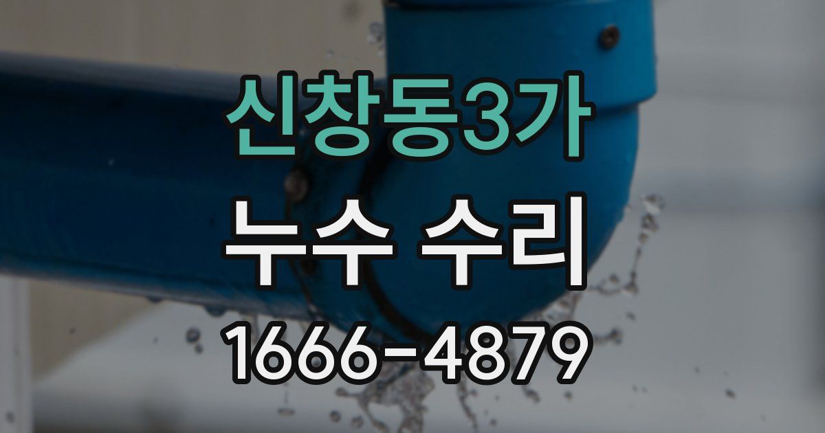 신창동3가 누수 수리