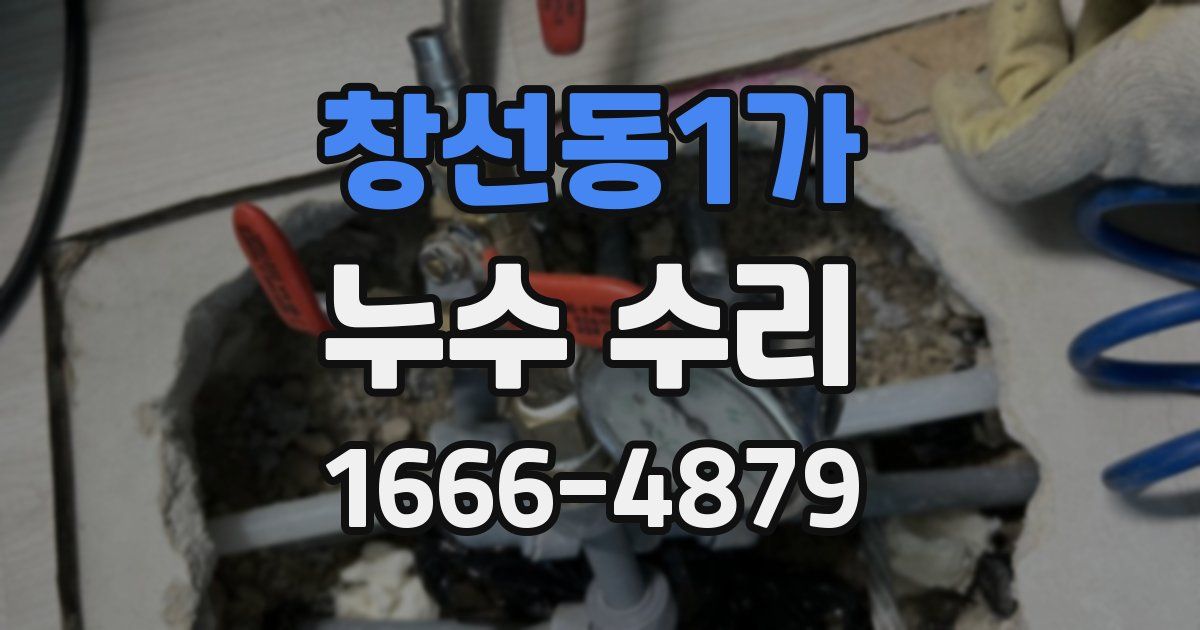 창선동1가 누수 수리