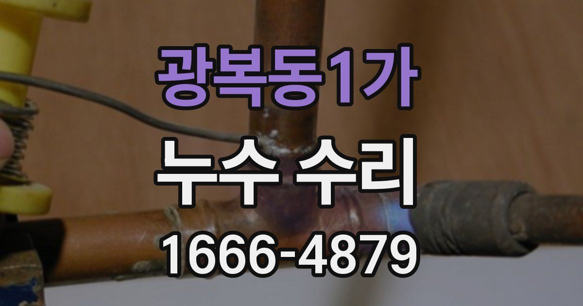광복동1가 누수 수리
