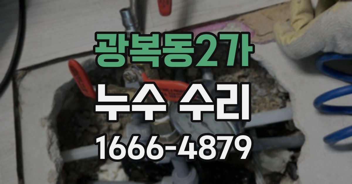 광복동2가 누수 수리