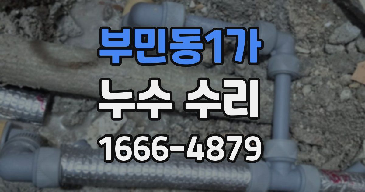 부민동1가 누수 수리