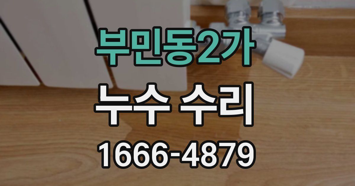 부민동2가 누수 수리