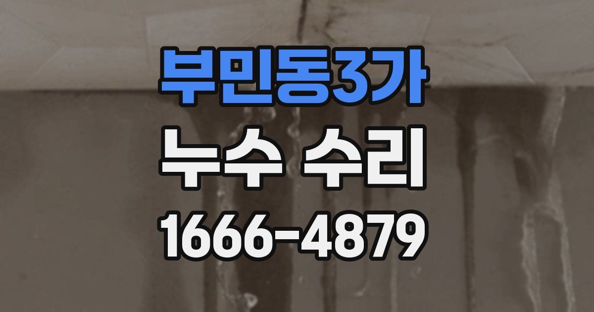 부민동3가 누수 수리