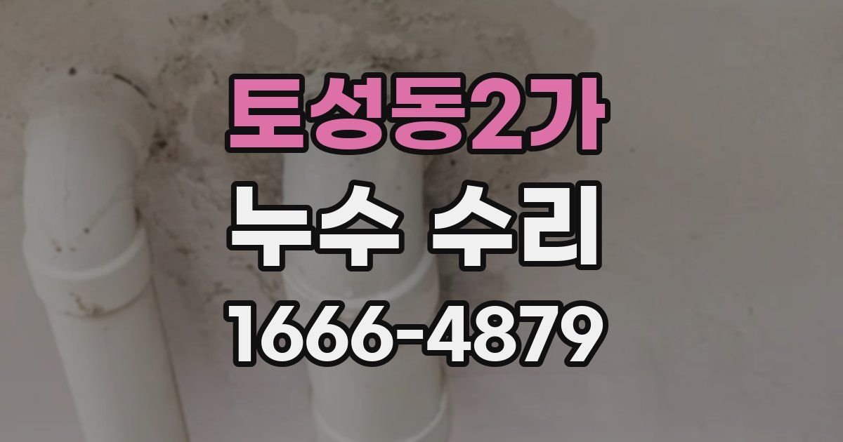 토성동2가 누수 수리