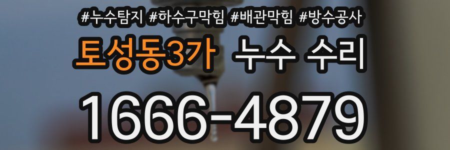 토성동3가 누수 수리