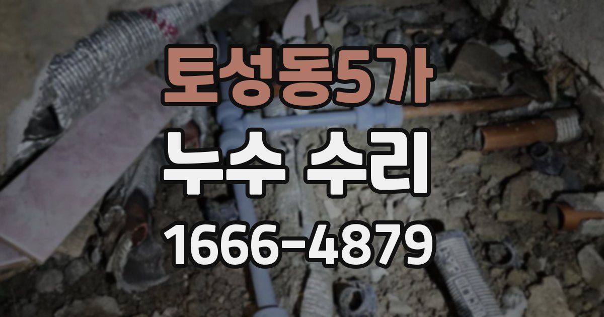 토성동5가 누수 수리