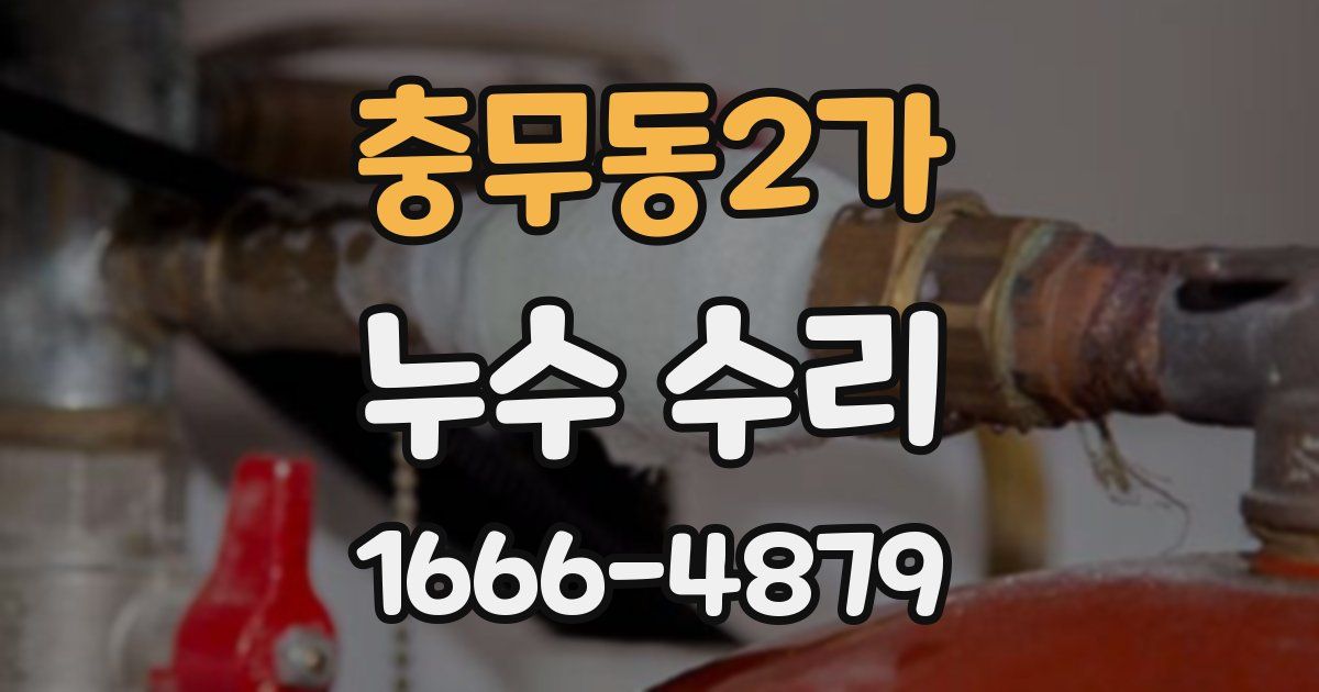 충무동2가 누수 수리