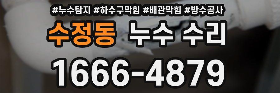 수정동 누수 수리