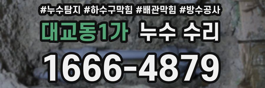 대교동1가 누수 수리