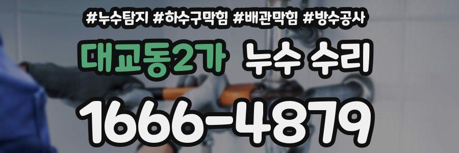 대교동2가 누수 수리