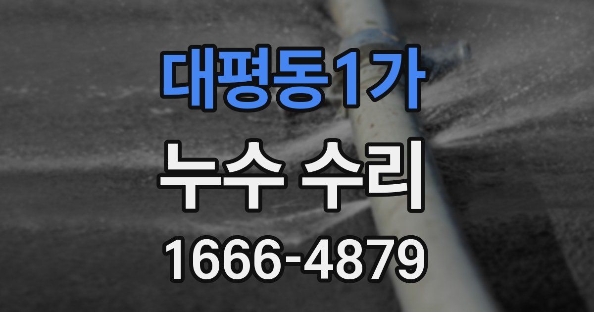 대평동1가 누수 수리