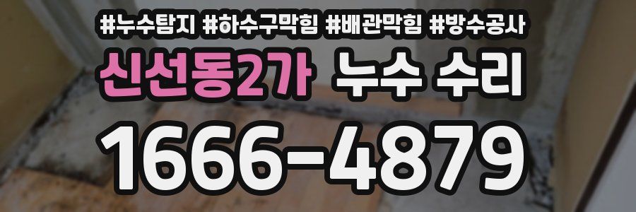 신선동2가 누수 수리