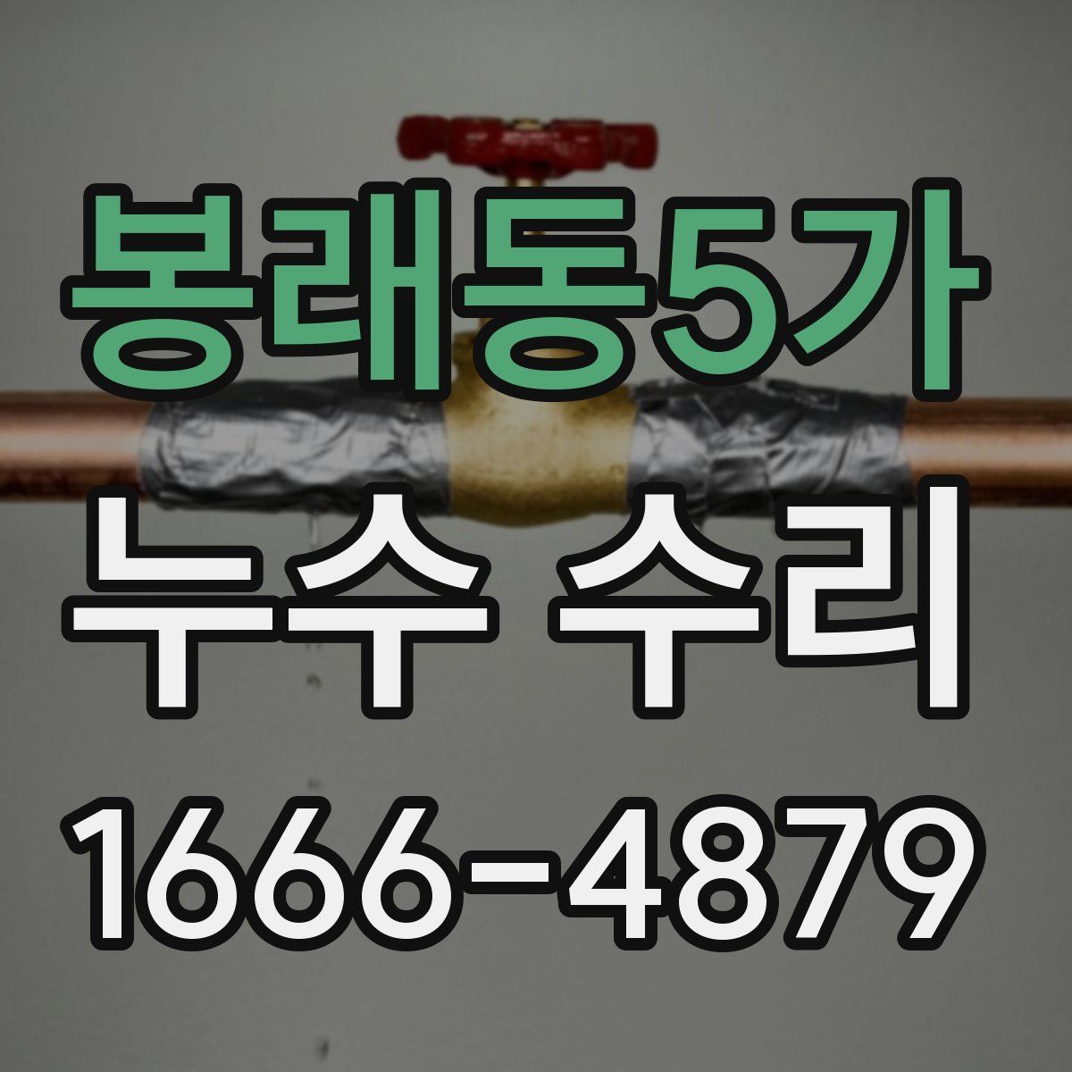 봉래동5가 누수 수리