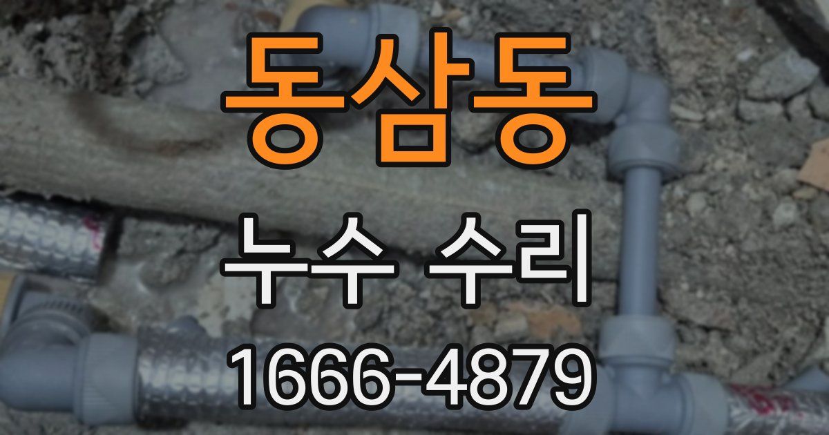 동삼동 누수 수리
