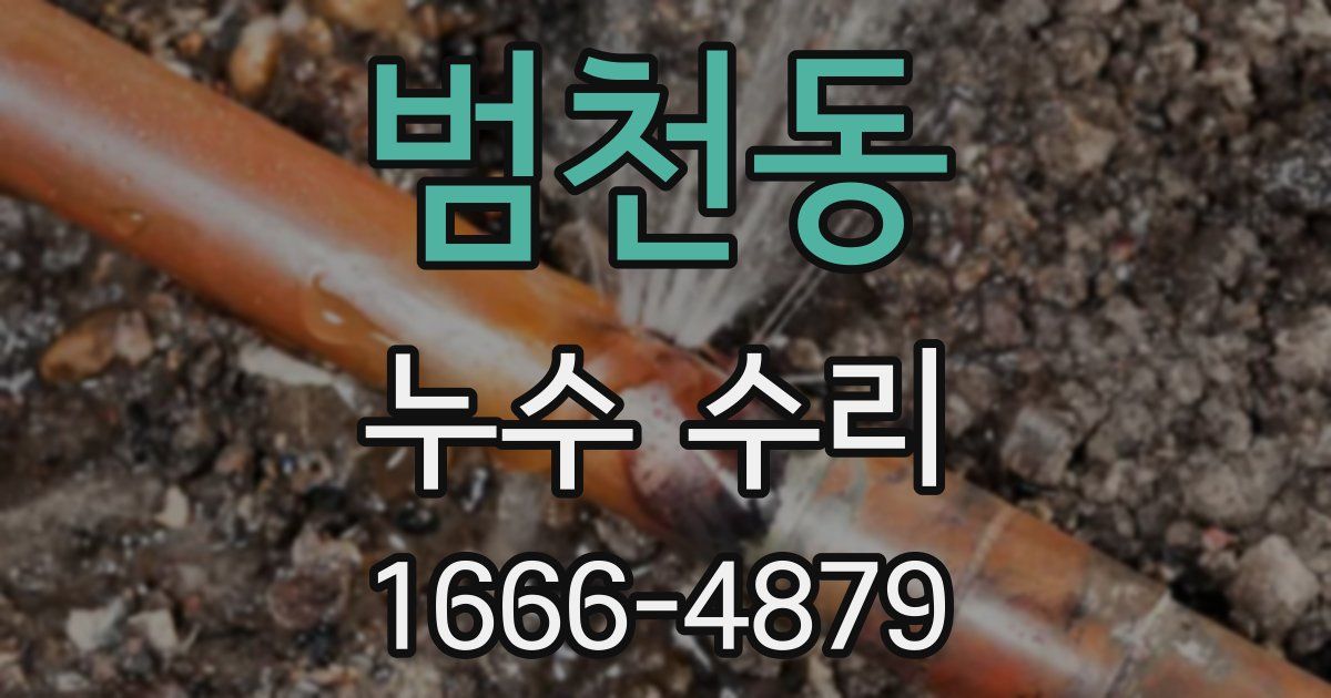 범천동 누수 수리