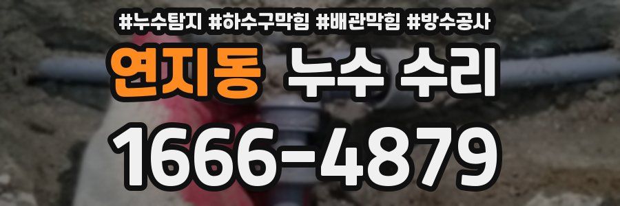 연지동 누수 수리