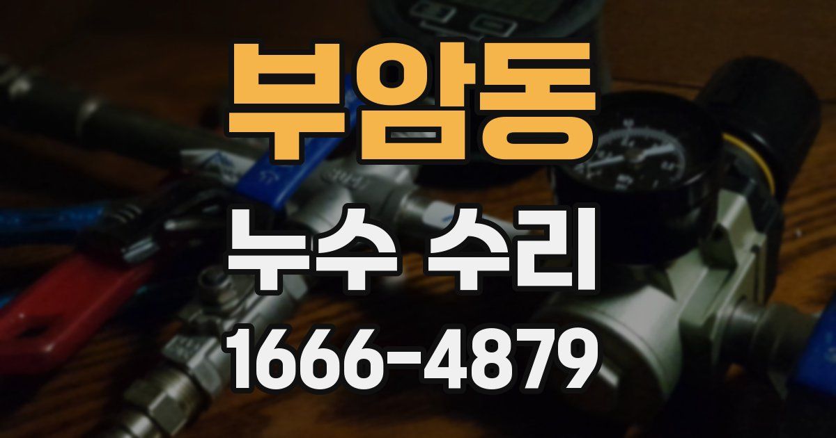 부암동 누수 수리
