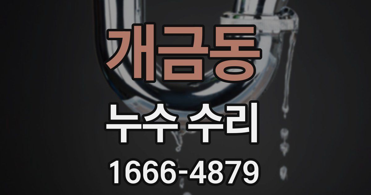 개금동 누수 수리