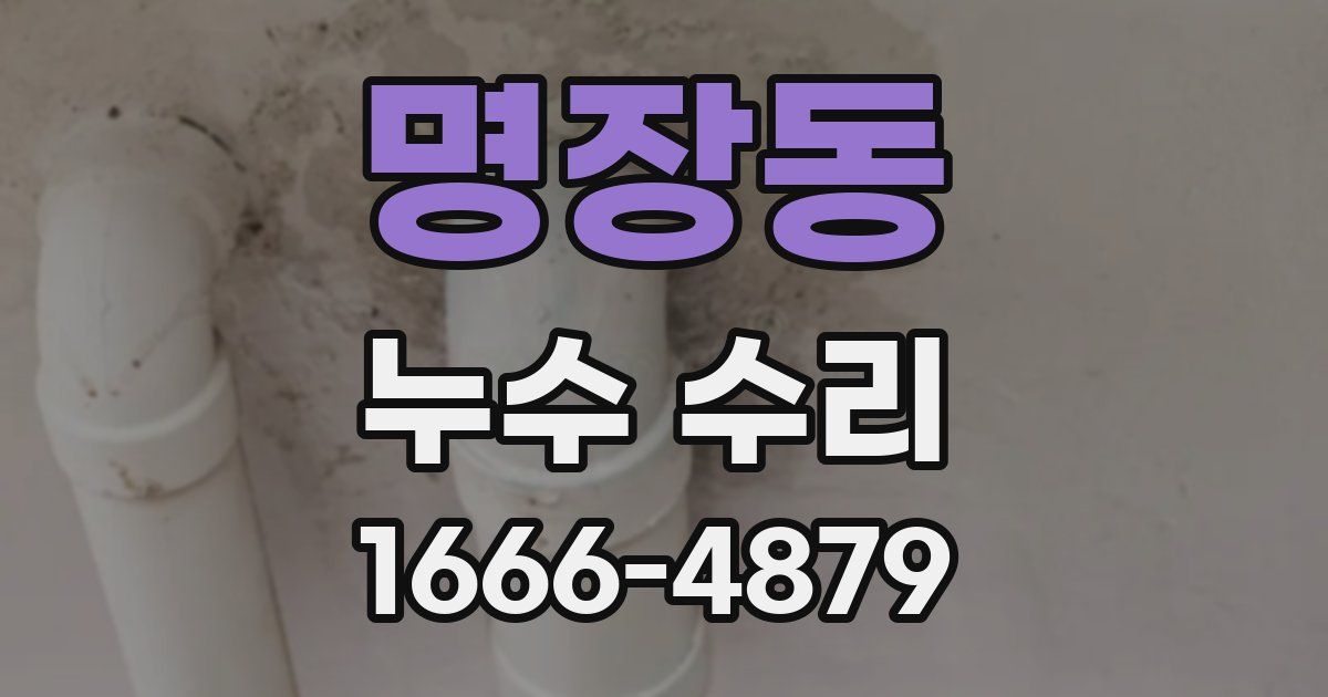 명장동 누수 수리