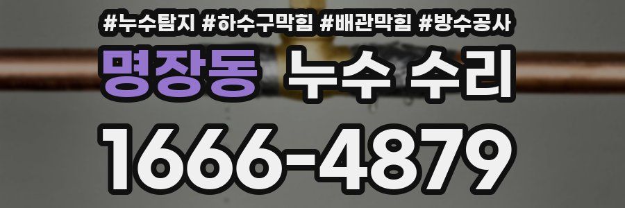 명장동 누수 수리