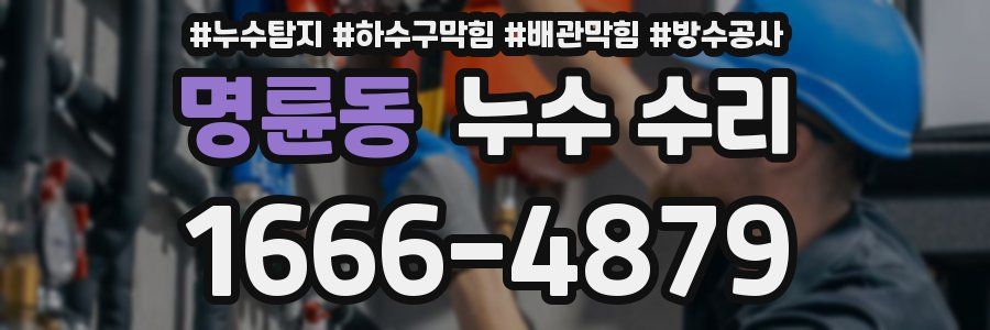 명륜동 누수 수리