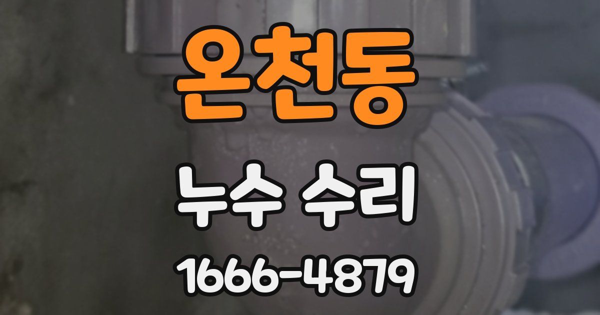 온천동 누수 수리